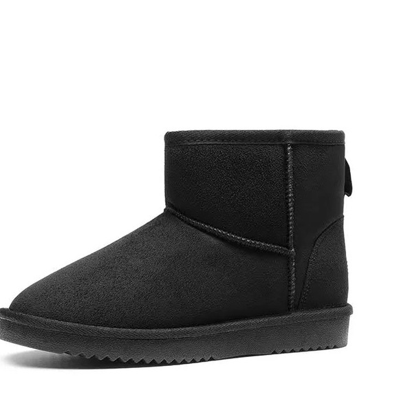 🎁NIB! DREAM PAIRS Suede Faux Fur Water Resistant Snow Ankle Boots Black Sz.9 - Picture 2 of 10